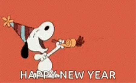 Snoppy szczęśliwego nowego roku
